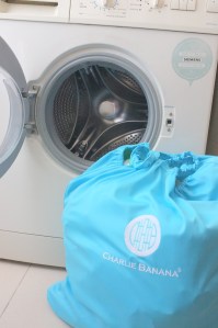 Saco pronto para colocar a lavar