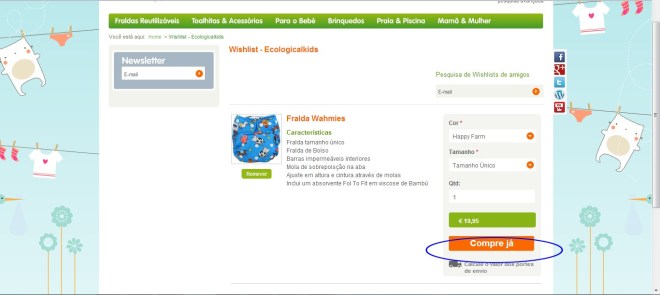 wishlist fraldas reutilizáveis ecologicalkids