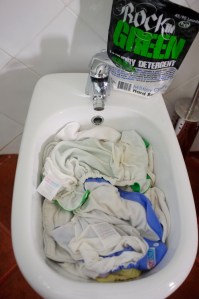 passei bem por água até a água sair limpinha