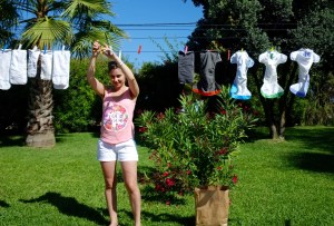 Eu a estender a roupa :)